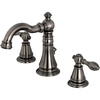 image:imageFauceture FSC197ALAC English Classic Widespread Bathroom Faucet with Brass PopUp Antique CopperBlack Stainless