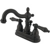 image:imageKingston Brass KB1601AL Heritage 4Inch Centerset Lavatory Faucet with Metal Lever Handle Polished ChromeOil Rubbed Bronze