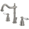 image:imageKingston Brass KB1971PL Heritage Widespread Lavatory Faucet with Porcelain Lever Handle Polished Chrome8Inch Adjustable CenterBrushed Nickel