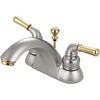 image:imageKingston Brass KB2624B Naples 4Inch Centerset Lavatory Faucet Brass PopUp Polished Chrome and Polished BrassBrushed NickelPolished Brass