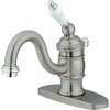 image:imageKingston Brass KB3405PL Victorian 4Inch Centerset Lavatory Faucet Oil Rubbed Bronze with Porcelain Lever HandleBrushed NickelPolished Chrome