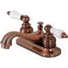 image:imageKingston Brass KB608PL Restoration 4Inch Centerset Lavatory Faucet with Porcelain Lever Handle Brushed NickelAntique Copper