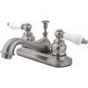 image:imageKingston Brass KB608PL Restoration 4Inch Centerset Lavatory Faucet with Porcelain Lever Handle Brushed NickelBrushed Nickel