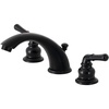 image:imageKingston Brass KB962 Magellan Widespread Bathroom Faucet 8Inch Adjustable Center Polished BrassMatte Black