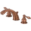 image:imageKingston Brass KB974AL Victorian Widespread Lavatory Faucet with Metal lever handle Polished Chrome and Polished Brass8Inch Adjustable CenterAntique Copper