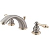 image:imageKingston Brass KB974AL Victorian Widespread Lavatory Faucet with Metal lever handle Polished Chrome and Polished Brass8Inch Adjustable CenterBrushed NickelPolished Brass