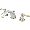 image:imageKingston Brass KB974AL Victorian Widespread Lavatory Faucet with Metal lever handle Polished Chrome and Polished Brass8Inch Adjustable CenterPolished ChromePolished Brass