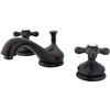image:imageKingston Brass KS1161AX Heritage Widespread Lavatory Faucet with Metal Cross Handle Polished Chrome8Inch Adjustable CenterOil Rubbed Bronze