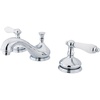 image:imageKingston Brass KS1162PL Heritage Widespread Lavatory Faucet with Porcelain Lever Handle Polished Brass8Inch Adjustable CenterPolished Chrome