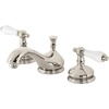 image:imageKingston Brass KS1162PL Heritage Widespread Lavatory Faucet with Porcelain Lever Handle Polished Brass8Inch Adjustable CenterPolished Nickel