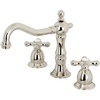 image:imageKingston Brass KS1972AX Heritage Widespread Lavatory Faucet with Metal Cross Handle Polished Brass 8Inch Adjustable CenterPolished Nickel