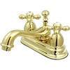 image:imageKingston Brass KS3605AX Restoration 4Inch Centerset Lavatory Faucet with Metal Cross Handle Oil Rubbed Bronze  OilRubbed BronzePolished Brass