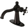 image:imageKingston Brass KSD154BXCP Nautical SingleHandle Bathroom Faucet with Push PopUp Polished ChromeOil Rubbed Bronze
