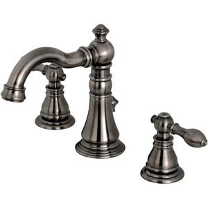 image:imageFauceture FSC1970ACL American Classic Widespread Bathroom Faucet with Brass PopUp Matte BlackBlack Stainless
