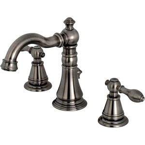 image:imageFauceture FSC197ALAC English Classic Widespread Bathroom Faucet with Brass PopUp Antique CopperBlack Stainless