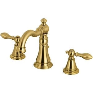 image:imageFauceture FSC197ALAC English Classic Widespread Bathroom Faucet with Brass PopUp Antique CopperBrushed Brass