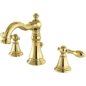 image:imageFauceture FSC197ALAC English Classic Widespread Bathroom Faucet with Brass PopUp Antique CopperPolished Brass