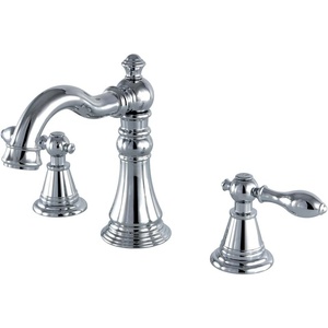image:imageFauceture FSC197ALAC English Classic Widespread Bathroom Faucet with Brass PopUp Antique CopperPolished Chrome