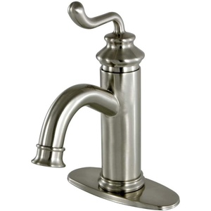 image:imageFauceture LS541RLAB Royale SingleHandle Bathroom Faucet with Push PopUp Antique BrassBrushed Nickel