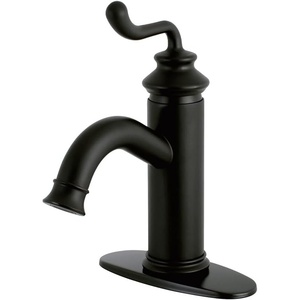 image:imageFauceture LS541RLAB Royale SingleHandle Bathroom Faucet with Push PopUp Antique BrassMatte Black