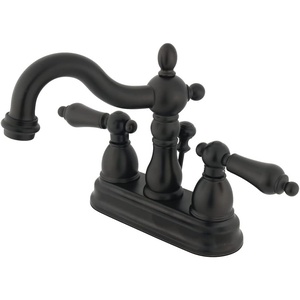 image:imageKingston Brass KB1601AL Heritage 4Inch Centerset Lavatory Faucet with Metal Lever Handle Polished ChromeOil Rubbed Bronze