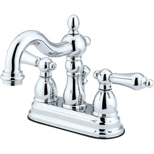 image:imageKingston Brass KB1601AL Heritage 4Inch Centerset Lavatory Faucet with Metal Lever Handle Polished ChromePolished Chrome