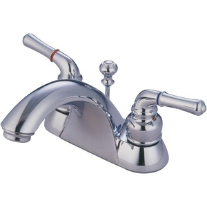 image:imageKingston Brass KB2624 Naples 4Inch Centerset Lavatory Faucet Polished Chrome and Polished BrassPolished Chrome