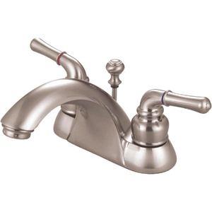 image:imageKingston Brass KB2624B Naples 4Inch Centerset Lavatory Faucet Brass PopUp Polished Chrome and Polished BrassBrushed Nickel
