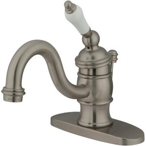 image:imageKingston Brass KB3405PL Victorian 4Inch Centerset Lavatory Faucet Oil Rubbed Bronze with Porcelain Lever HandleBrushed Nickel