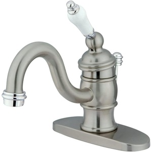 image:imageKingston Brass KB3405PL Victorian 4Inch Centerset Lavatory Faucet Oil Rubbed Bronze with Porcelain Lever HandleBrushed NickelPolished Chrome
