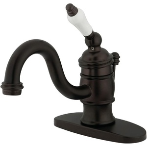 image:imageKingston Brass KB3405PL Victorian 4Inch Centerset Lavatory Faucet Oil Rubbed Bronze with Porcelain Lever HandleOil Rubbed Bronze