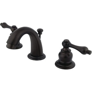 image:imageKingston Brass KB912AL Victorian Mini Widespread Lavatory Faucet with Brass PopUp Polished Brass4Inch Adjustable CenterOil Rubbed Bronze