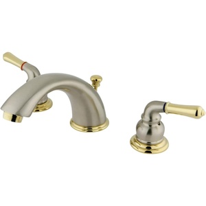 image:imageKingston Brass KB962 Magellan Widespread Bathroom Faucet 8Inch Adjustable Center Polished BrassBrushed NickelPolished Brass