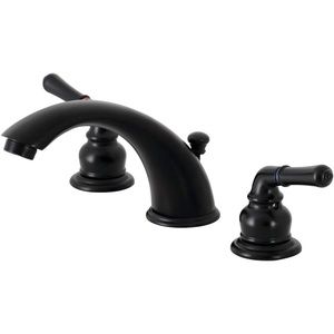image:imageKingston Brass KB962 Magellan Widespread Bathroom Faucet 8Inch Adjustable Center Polished BrassMatte Black
