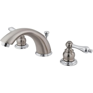 image:imageKingston Brass KB974AL Victorian Widespread Lavatory Faucet with Metal lever handle Polished Chrome and Polished Brass8Inch Adjustable CenterBrushed NickelPolished Chrome