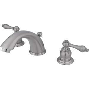 image:imageKingston Brass KB974AL Victorian Widespread Lavatory Faucet with Metal lever handle Polished Chrome and Polished Brass8Inch Adjustable CenterBrushed Nickel