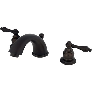 image:imageKingston Brass KB974AL Victorian Widespread Lavatory Faucet with Metal lever handle Polished Chrome and Polished Brass8Inch Adjustable CenterOil Rubbed Bronze