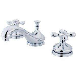 image:imageKingston Brass KS1161AX Heritage Widespread Lavatory Faucet with Metal Cross Handle Polished Chrome8Inch Adjustable CenterPolished Chrome