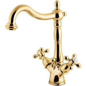 image:imageKingston Brass KS1437AX 4 in Centerset Bathroom Faucet Brushed BrassPolished Brass