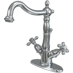 image:imageKingston Brass KS1437AX 4 in Centerset Bathroom Faucet Brushed BrassPolished Chrome