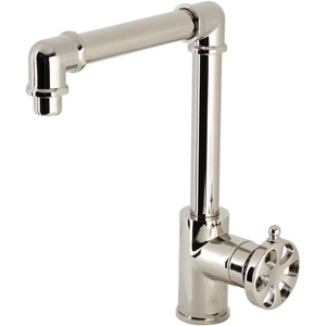 image:imageKingston Brass KS144RXBB Belknap SingleHandle Bathroom Faucet with Push PopUp Brushed BrassPolished Nickel