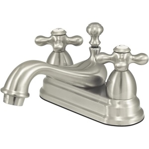 image:imageKingston Brass KS3605AX Restoration 4Inch Centerset Lavatory Faucet with Metal Cross Handle Oil Rubbed Bronze  OilRubbed BronzeBrushed Nickel