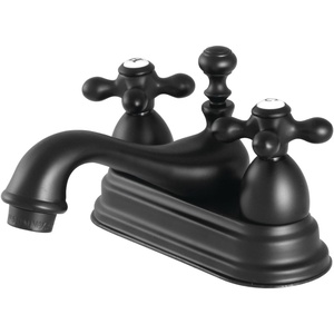 image:imageKingston Brass KS3605AX Restoration 4Inch Centerset Lavatory Faucet with Metal Cross Handle Oil Rubbed Bronze  OilRubbed BronzeMatte Black