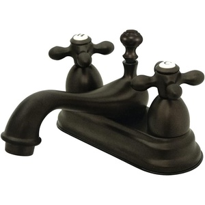 image:imageKingston Brass KS3605AX Restoration 4Inch Centerset Lavatory Faucet with Metal Cross Handle Oil Rubbed Bronze  OilRubbed BronzeOil Rubbed Bronze