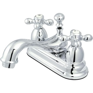 image:imageKingston Brass KS3605AX Restoration 4Inch Centerset Lavatory Faucet with Metal Cross Handle Oil Rubbed Bronze  OilRubbed BronzePolished Chrome