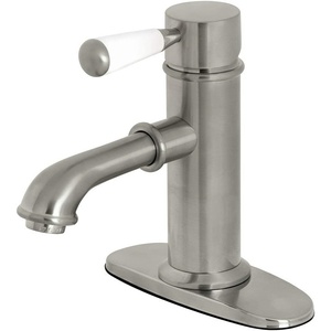 image:imageKingston Brass KS7411DPL Paris Single Porcelain Lever Handle Bathroom Faucet Polished ChromeBrushed Nickel