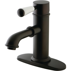 image:imageKingston Brass KS7411DPL Paris Single Porcelain Lever Handle Bathroom Faucet Polished ChromeOil Rubbed Bronze