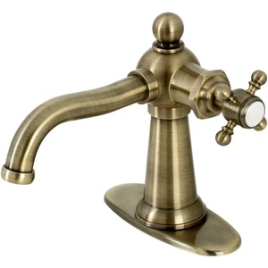 image:imageKingston Brass KSD154BXCP Nautical SingleHandle Bathroom Faucet with Push PopUp Polished ChromeAntique Brass