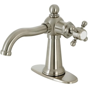 image:imageKingston Brass KSD154BXCP Nautical SingleHandle Bathroom Faucet with Push PopUp Polished ChromeBrushed Nickel