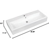image:imageFauceture EV3916 Camilla 39Inch x 16Inch Rectangular Vessel Sink White3938 x 1718 x 512